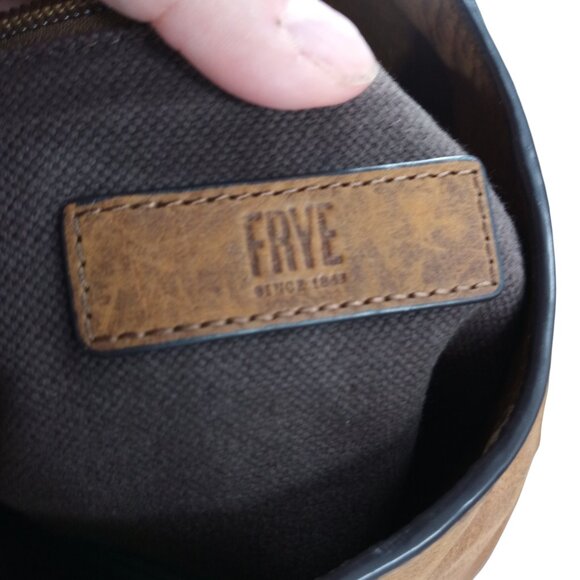 Frye Jacqui Brown Leather Hobo Bag Purse Shoulder Boho Distressed Silver Western - Picture 8 of 10